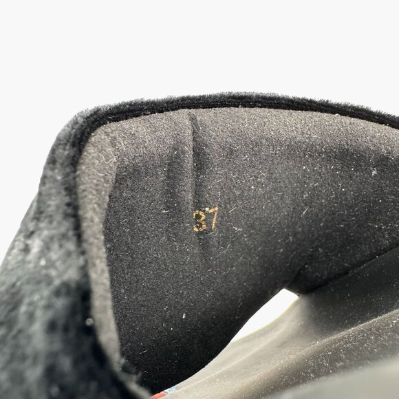 Christian Louboutin 'Navy Pool' Slide Sandals Size 37 US 7 Black Velvet Logo 25 - Picture 12 of 12